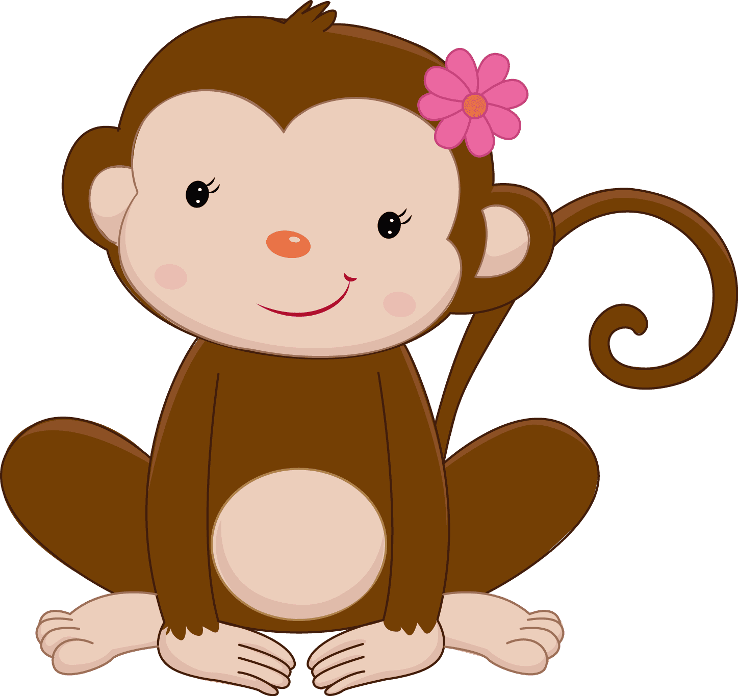 Monkey Baby Shower Clip Art For Kids - Jungle Animals Clipart Monkey - Transparent PNG Free Download | PNGio