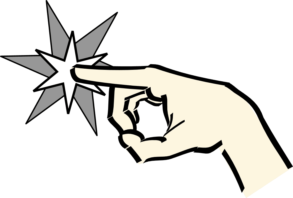 Hand Pointing At Star Clipart, Vector Clip Art Online, - Animated Pointing Hand - Transparent PNG Free Download | PNGio