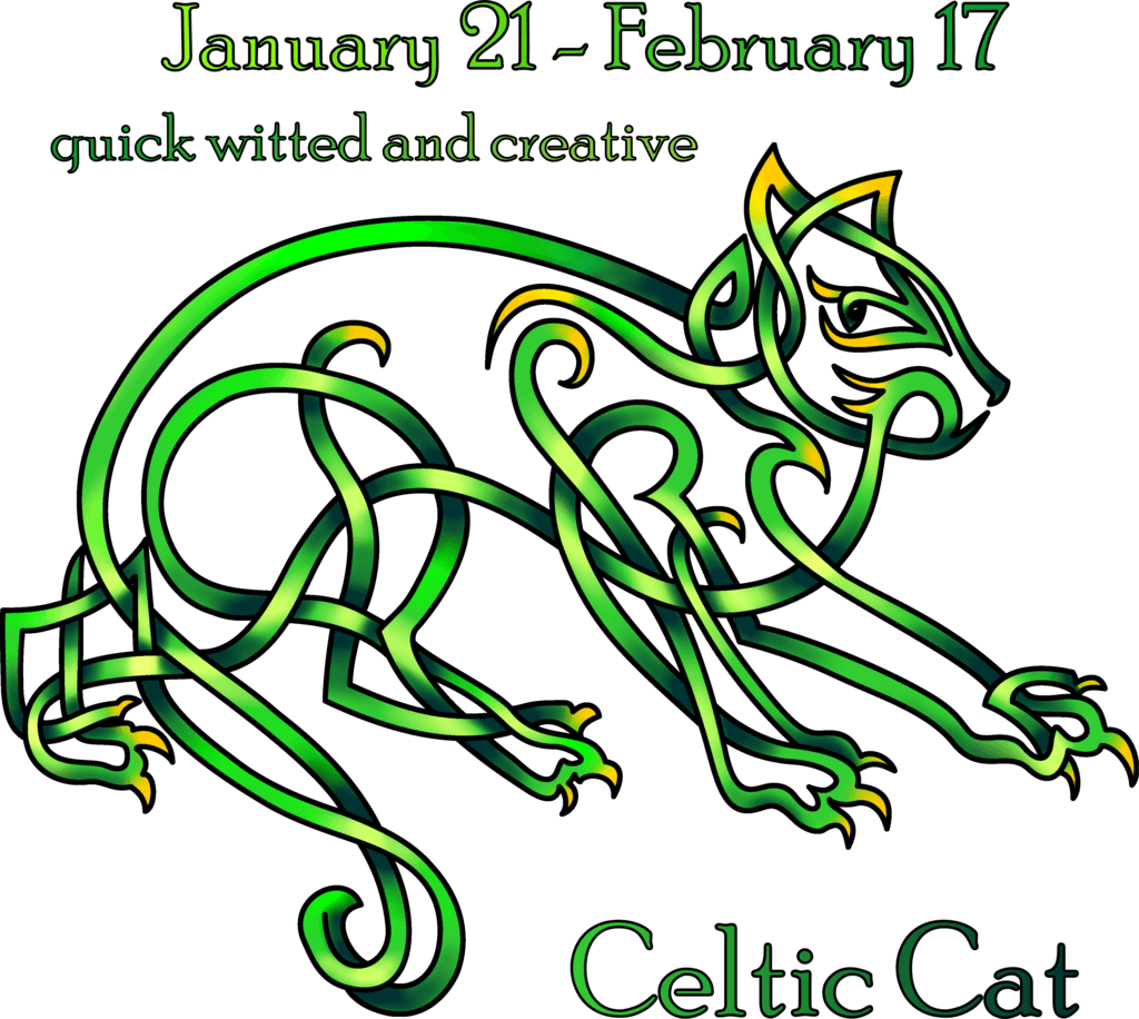 Celtic Clipart Astrology - Celtic Animal Zodiac Cat - Transparent PNG Free Download | PNGio