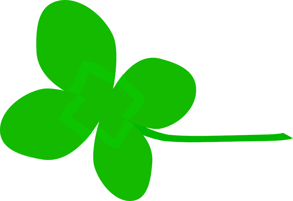 Four Leaf Clover Green Plant Saint Patrick Luck - Animated 4 Leaf Clover Gif - Transparent PNG Free Download | PNGio
