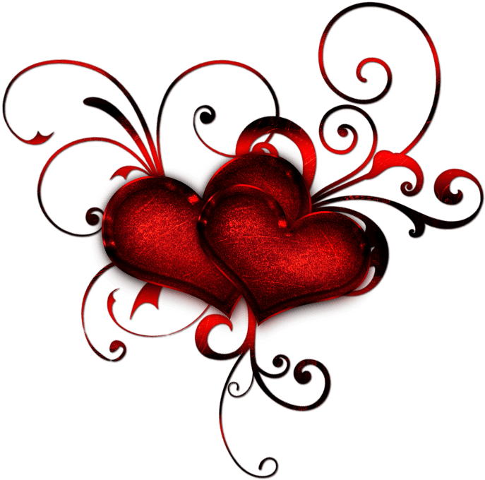 Red Hearts With Curls By Lyotta On Clipart Library - Do You Love Me Animated - Transparent PNG Free Download | PNGio