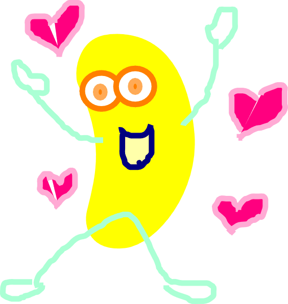 Yellow Jumping Jelly Bean Clip Art At Vector Clip Art - Free Animated Clipart Jelly Bean - Transparent PNG Free Download | PNGio