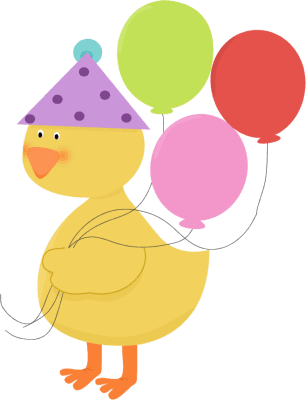 Cute - Duck - Clipart - Animal Holding Balloon Clipart - Transparent PNG Free Download | PNGio