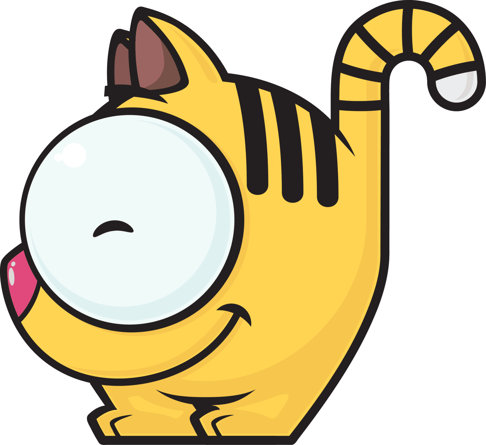 Cute Tiny Cat Mascot - Funny Animal Cartoon Drawings - Transparent PNG Free Download | PNGio