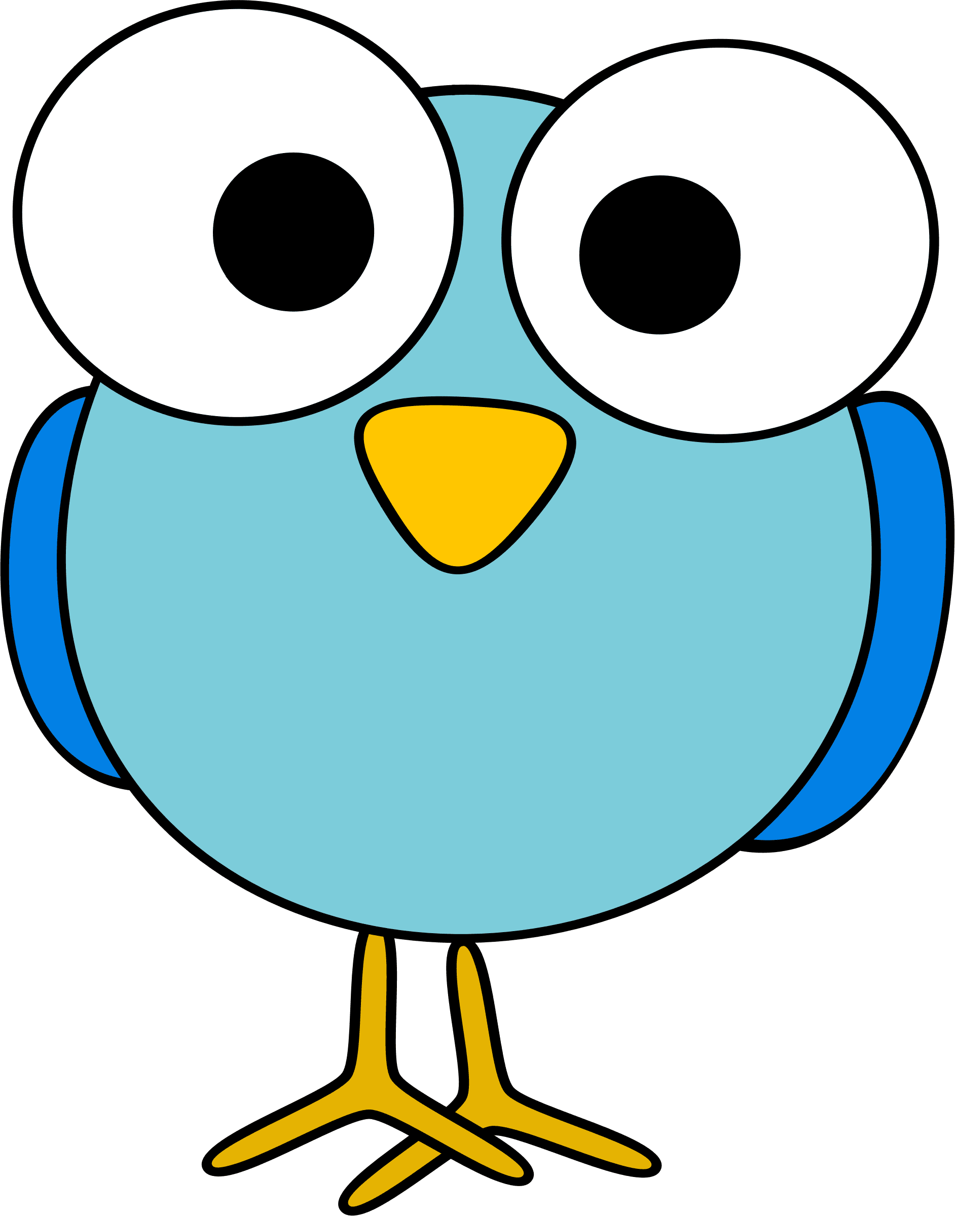 Clip Art Bird Eyes Clipart Blue Googley Eyed - Cartoon Animals With Big Eyes - Transparent PNG Free Download | PNGio
