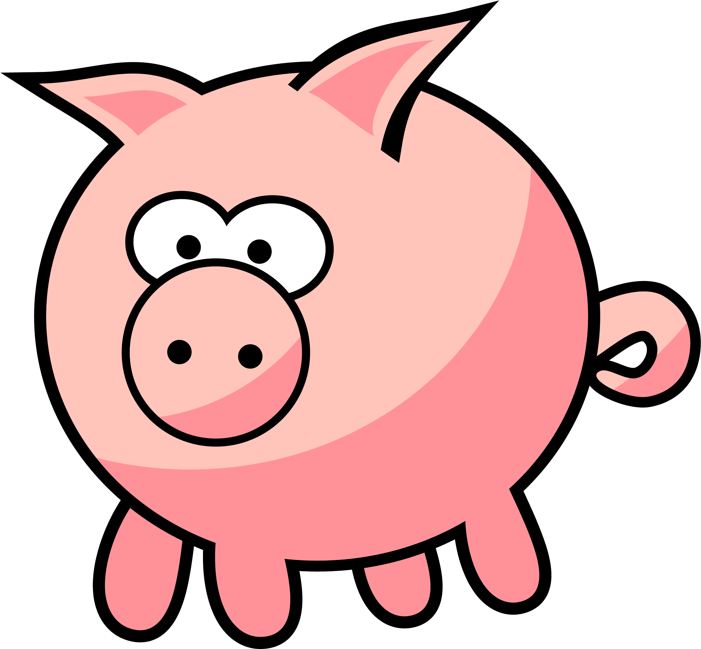 Clipart Of Cartoon Pigs Pig - Animal Clipart - Transparent PNG Free Download | PNGio