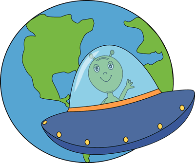 Alien Flying Ufo To Earth - Alien On Earth Animated - Transparent PNG Free Download | PNGio