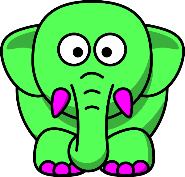 Mint Clipart Elephant - Black And White Clipart Animals - Transparent PNG Free Download | PNGio