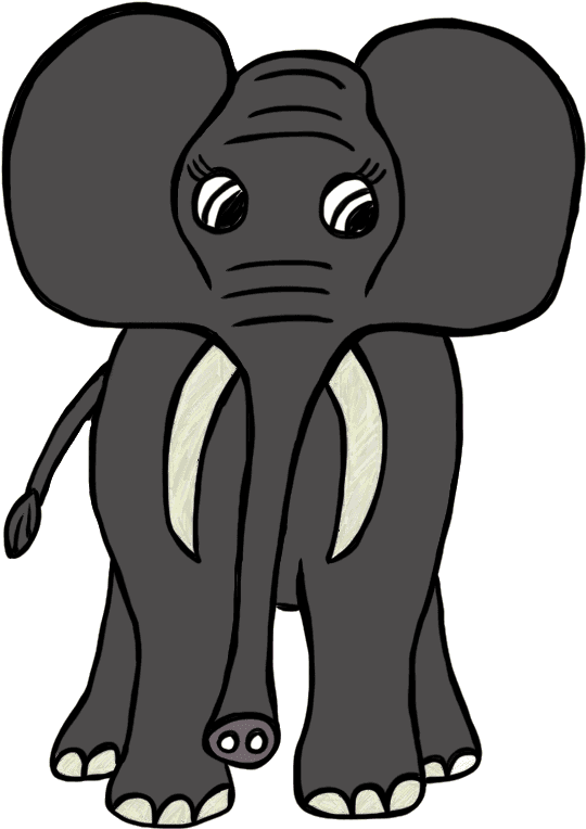 Drawing Of Elephant - Clipart Of Wild Animals - Transparent PNG Free Download | PNGio