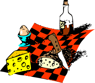 Food, Picnic, Cheese, French Bread - Animated Pictures Of Picnics - Transparent PNG Free Download | PNGio
