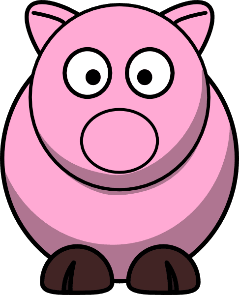 Weird Pig Clip Art At Clker - Farm Animals Cartoon Clipart - Transparent PNG Free Download | PNGio