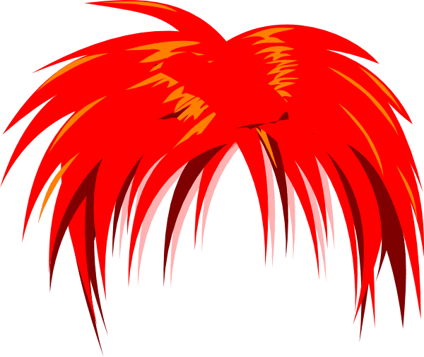 Red Hair Clipart Transparent - Anime Red Hair Template - Transparent PNG Free Download | PNGio