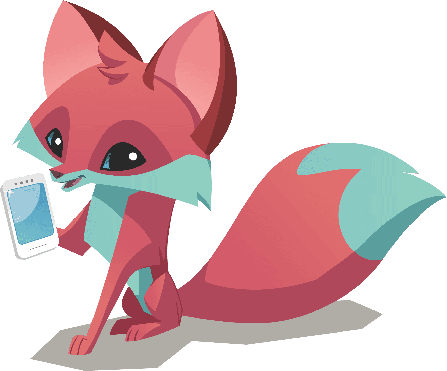 Fox Phone - Animal Jam Animals Fox - Transparent PNG Free Download | PNGio