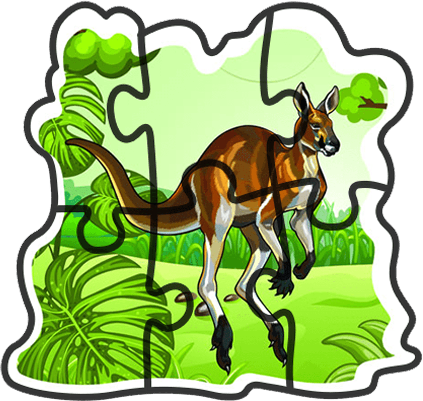 Puzzle Jungle Animals - Transparent PNG Free Download | PNGio