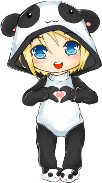 Chibi Panda - Panda Anime - Transparent PNG Free Download | PNGio