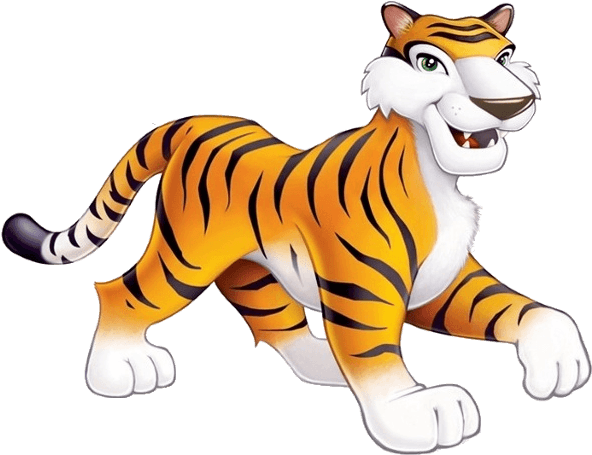 Tiger Cartoon Images - Cutout Props Jungle Animals - Transparent PNG Free Download | PNGio