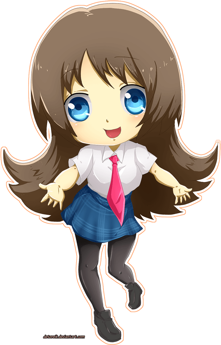 Chibi Aurelia Drawn By Diana - Student Anime Chibi Girl - Transparent PNG Free Download | PNGio
