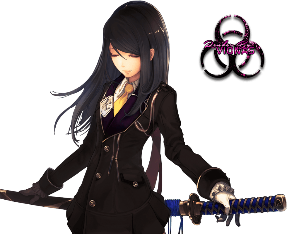 Anime Demon Girl With Sword For Kids - Anime Female Characters With Swords - Transparent PNG Free Download | PNGio