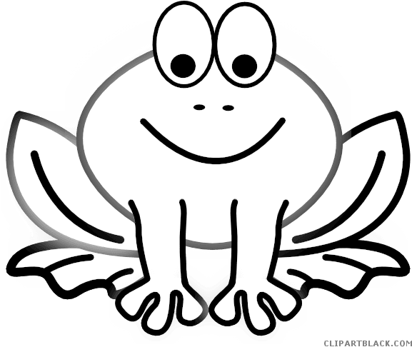 Black And White Frog Animal Free Black White Clipart - Coloring Animals - Transparent PNG Free Download | PNGio