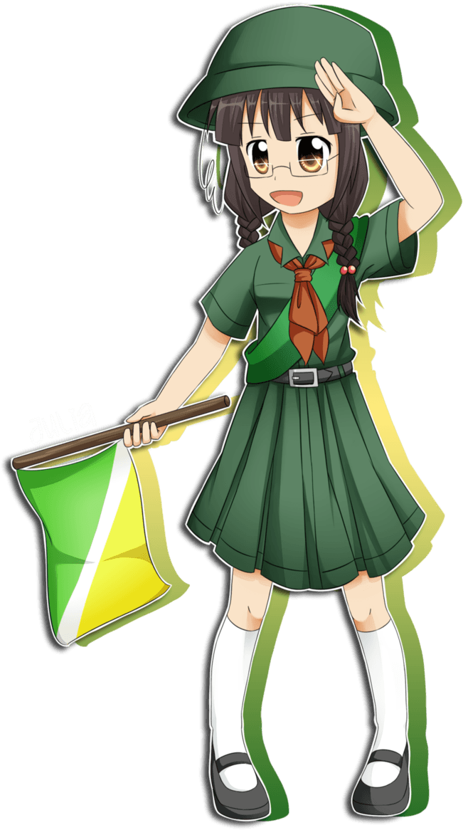 Girl Scout Julia By Kyoukouo - Anime Girl Scout Uniform - Transparent PNG Free Download | PNGio
