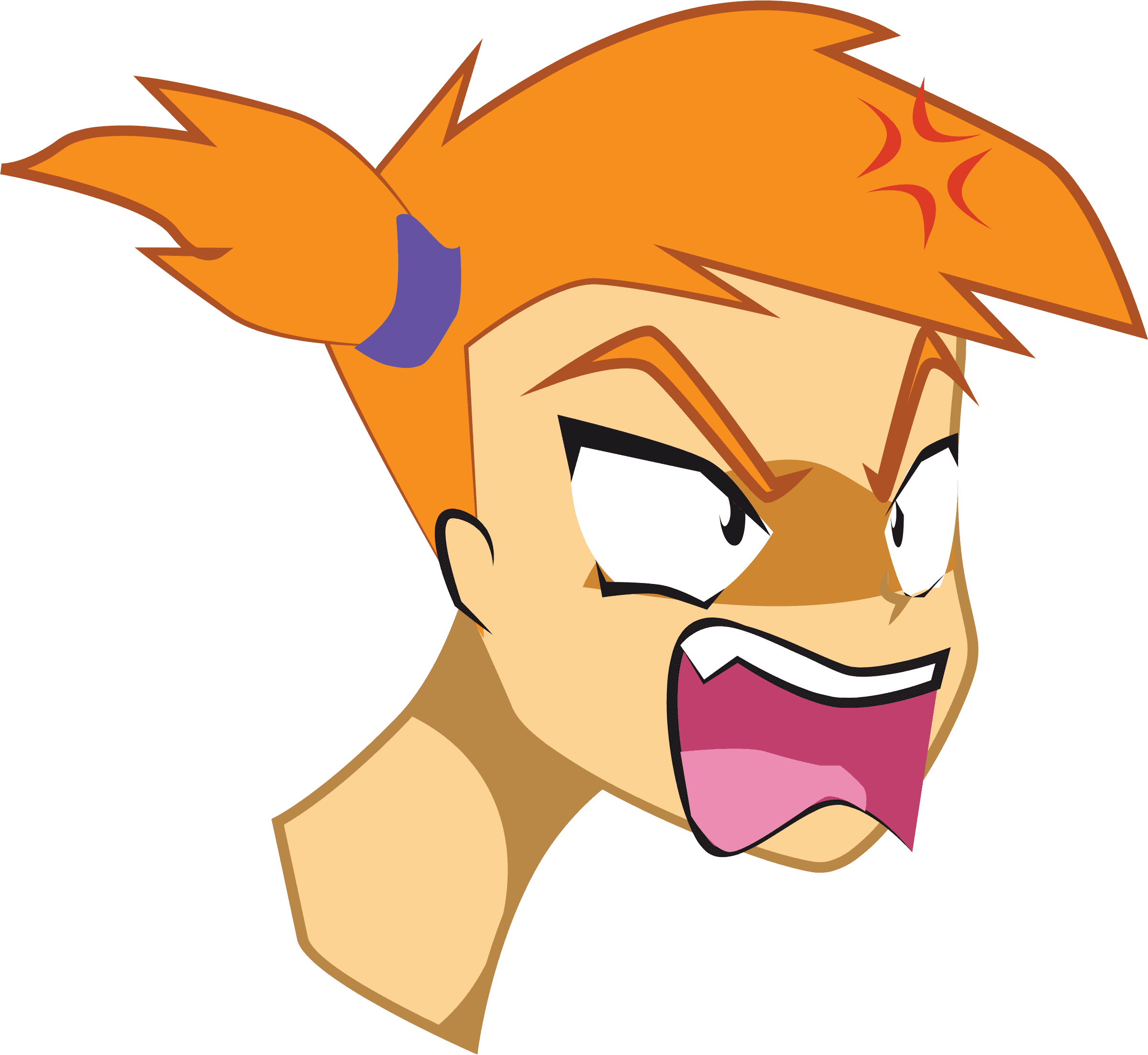 Clipart Angry Anime Girl - Angry Girl Animation - Transparent PNG Free Download | PNGio