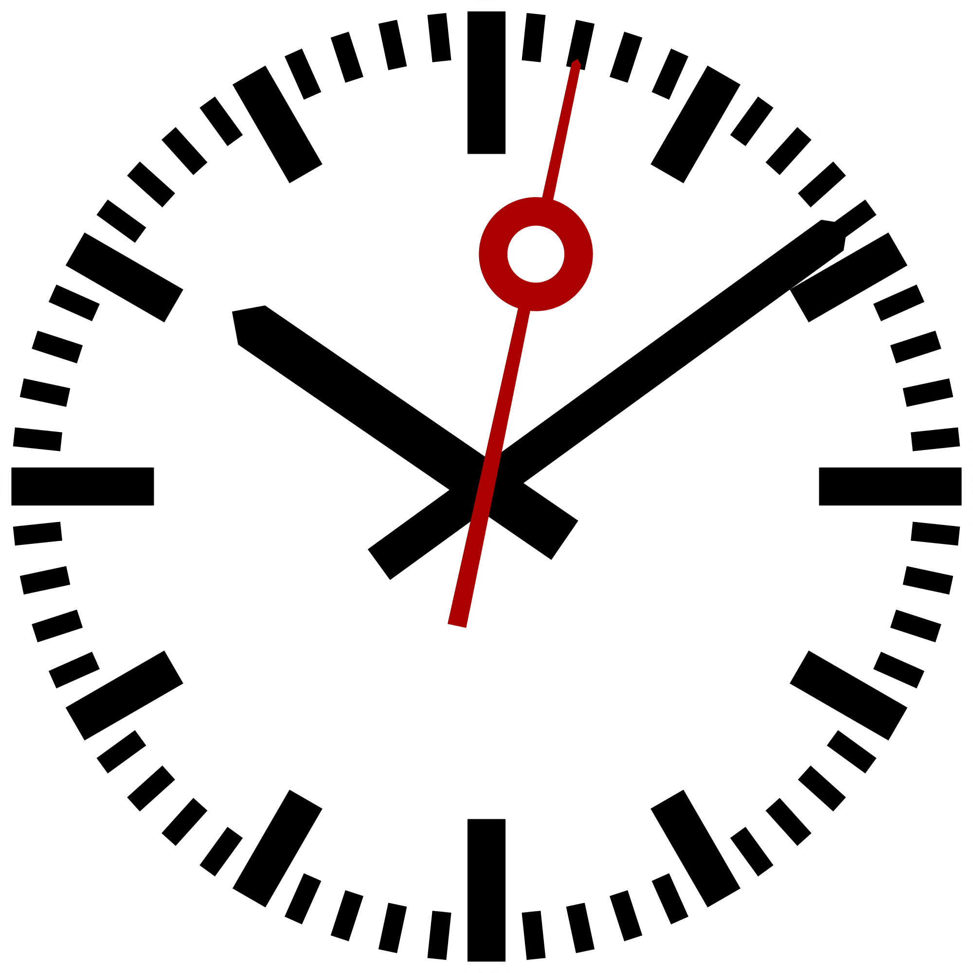 Swiss Railway Clock - Animated Gif Clock Ticking - Transparent PNG Free Download | PNGio