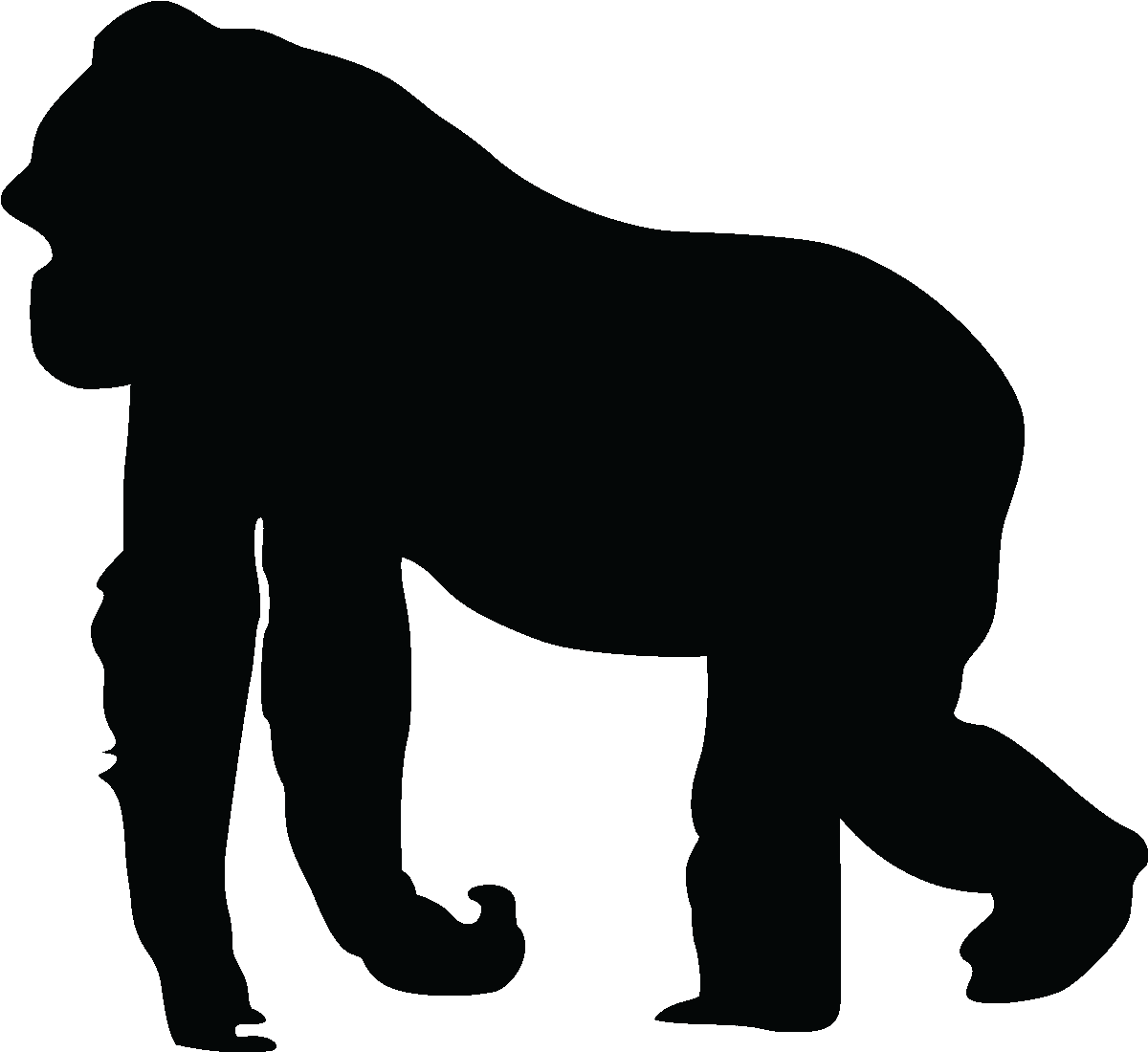 Gorilla Silhouette Silhouette Gorilla Wall €¦ Pinteres… - Animal Silhouettes - Transparent PNG Free Download | PNGio