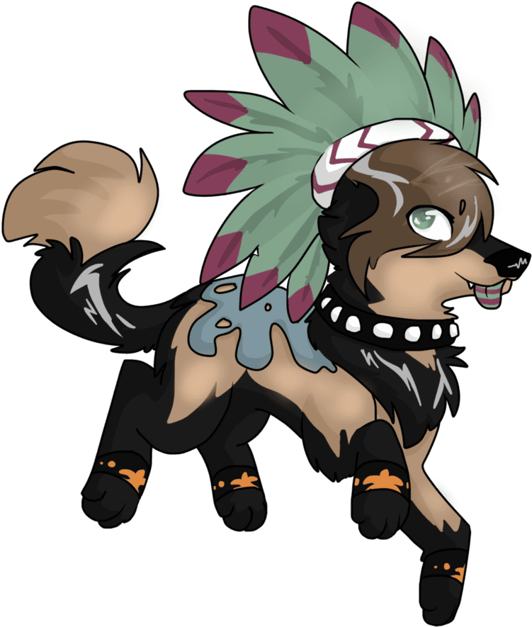 Commission For Xxneonskaixx By Loopy44 - Animal Jam Wolf Fanart - Transparent PNG Free Download | PNGio
