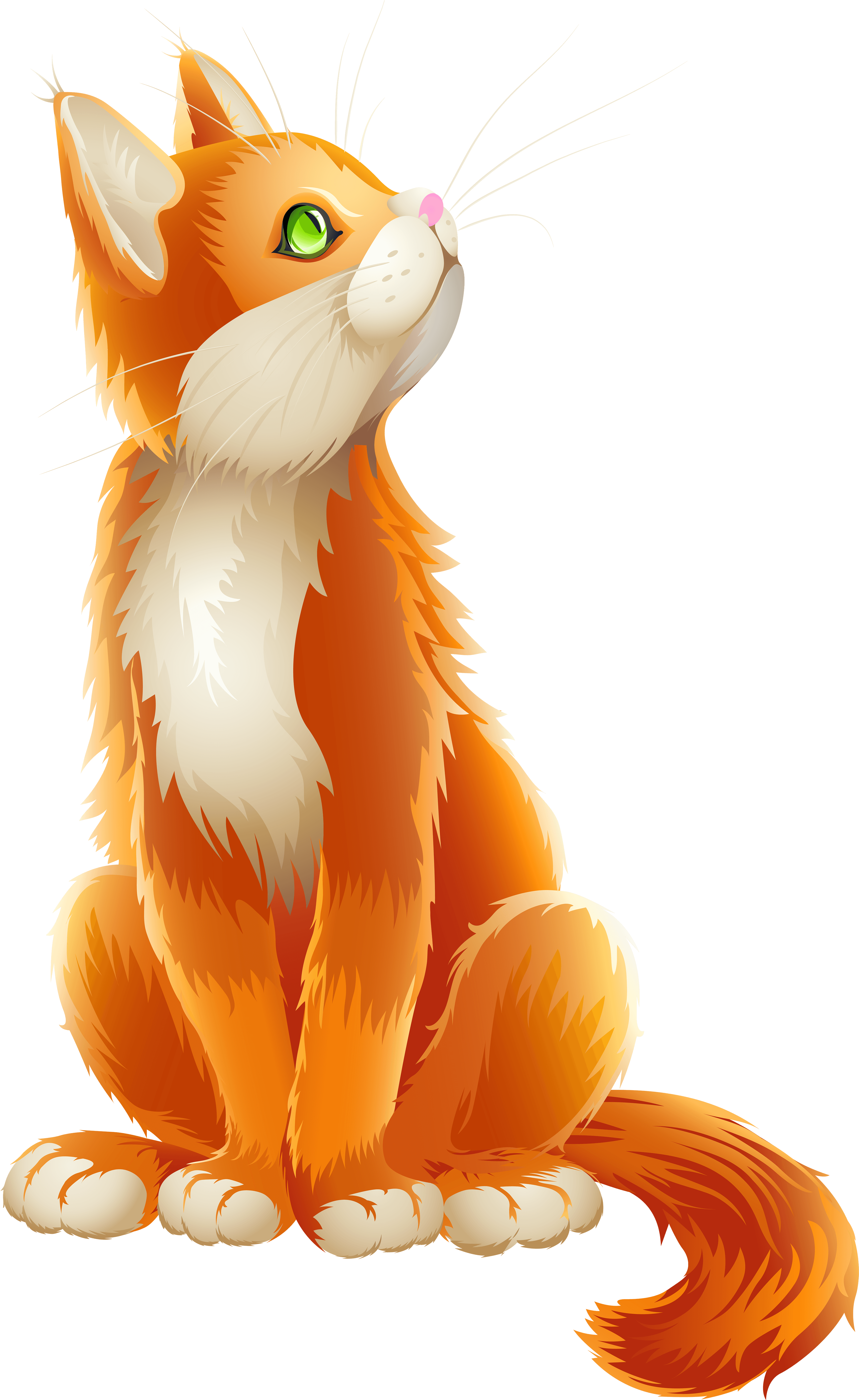 Orange Cat Cartoon Transparent Png Clip Art Image - Funny Animal Valentines Day - Transparent PNG Free Download | PNGio