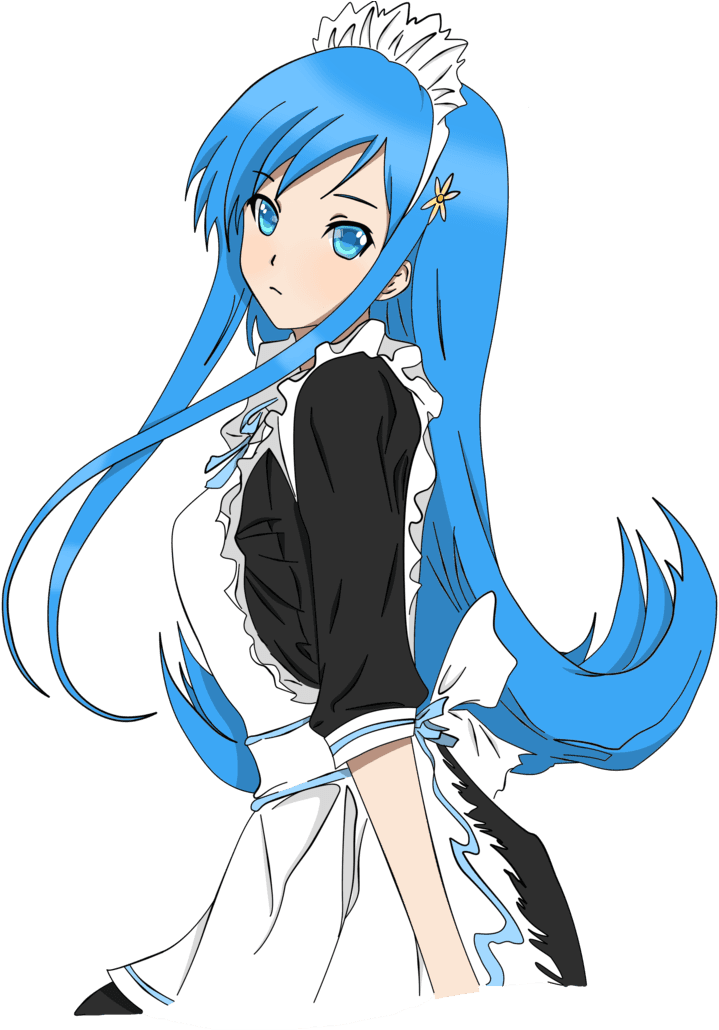 Anime Maid By Animiewolfgirl - Blue Anime Wolf Girl Png - Transparent PNG Free Download | PNGio