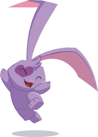 Bunny Purple Heart - Bunny From Animal Jam - Transparent PNG Free Download | PNGio
