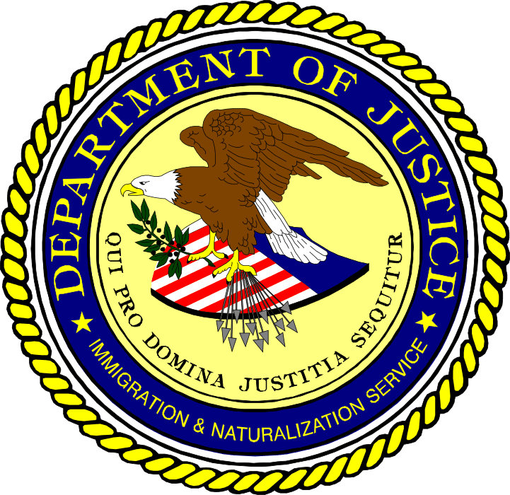 Of Justice Ins Seal - Immigration And Naturalization Service - Transparent PNG Free Download | PNGio