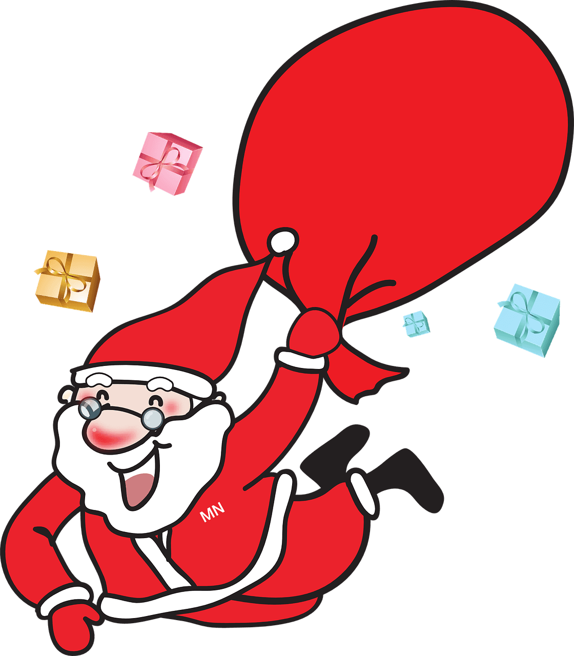 Gedicht Für Den Weihnachtsmann - Laughing Santa Claus Large Tote Bag, Natural, Large - Transparent PNG Free Download | PNGio