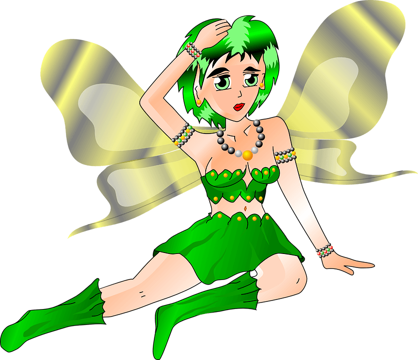 Cartoon Girl Elf - Keep Trying Faerie Tote Bag, Adult Unisex, Natural - Transparent PNG Free Download | PNGio