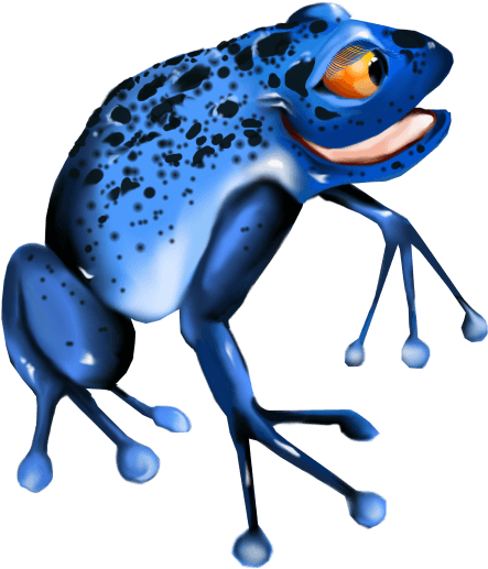Blue Frog Clipart - Fun Blue Frog Bag, Adult Unisex, Natural - Transparent PNG Free Download | PNGio