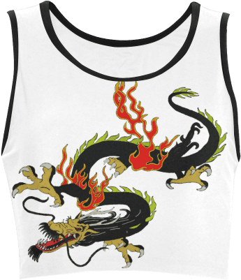 Chinese Dragon Black Women's Crop Top - Black Chinese Dragon Tote Bag, Adult Unisex, Natural - Transparent PNG Free Download | PNGio