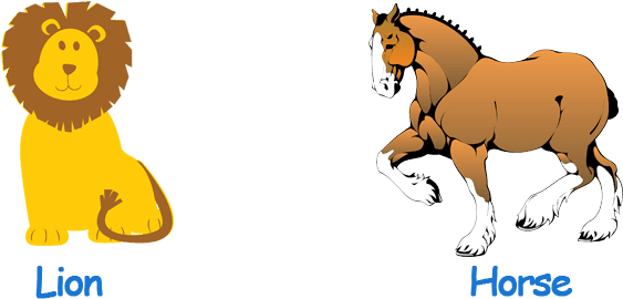 Animal Name Noun Lion And Horse Image - Love Horses Bag, Adult Unisex, Natural - Transparent PNG Free Download | PNGio