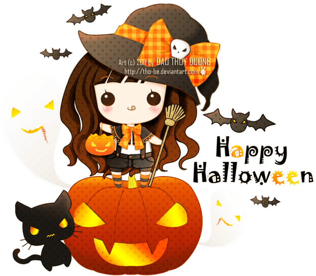 Kawaii Happy Halloween - Kawaii Little Witch Tote Bag, Adult Unisex, Natural - Transparent PNG Free Download | PNGio