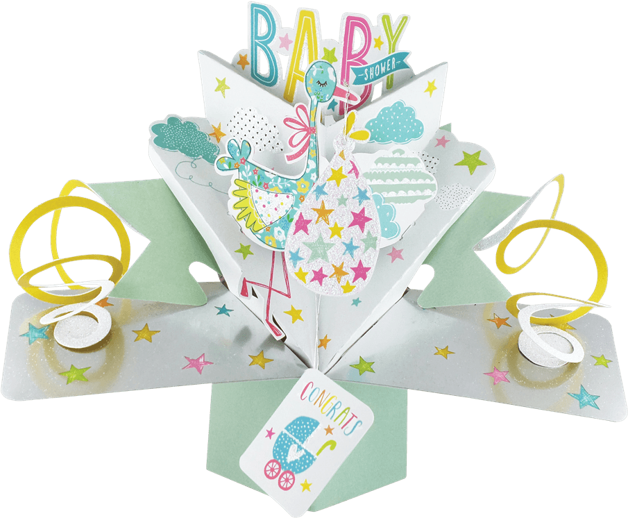 Baby Shower Pop-up Greeting Card - Second Nature Pop Up Baby Shower Card - Transparent PNG Free Download | PNGio