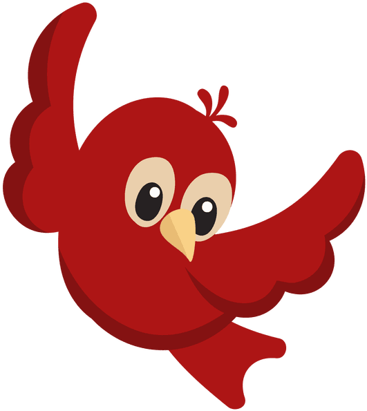 Said One Bird To The Other, "i Know Spring Is Just - Cartoon Red Bird Large Tote Bag, Natural, Large - Transparent PNG Free Download | PNGio