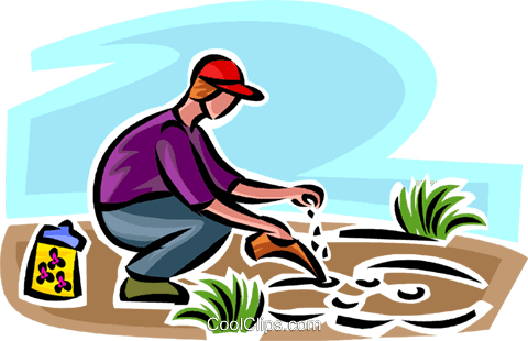 Gardener Planting Seeds Royalty Free Vector Clip Art - Ways Of Conserving Natural Resources - Transparent PNG Free Download | PNGio