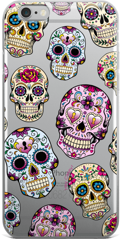 Sugar Skulls Phone Case For Samsung J5 Prime - Day Of The Dead Sugar Skull Blue Tote Bag, Natural - Transparent PNG Free Download | PNGio