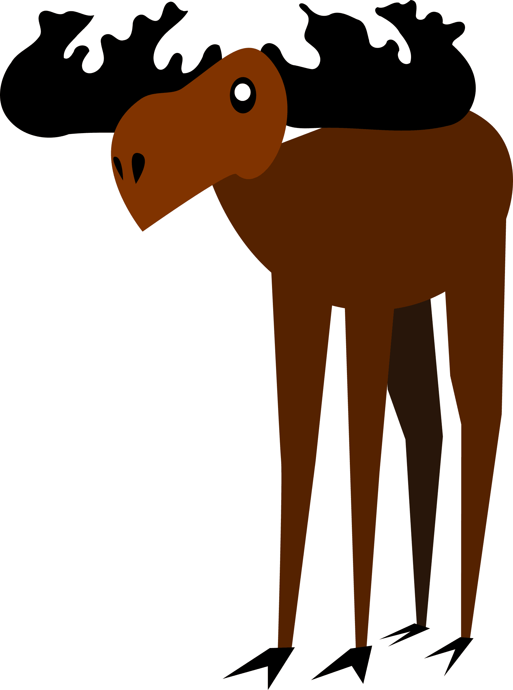 Big Image - Moose I Love Nature Hunting Funny T Shirt Tees - Transparent PNG Free Download | PNGio