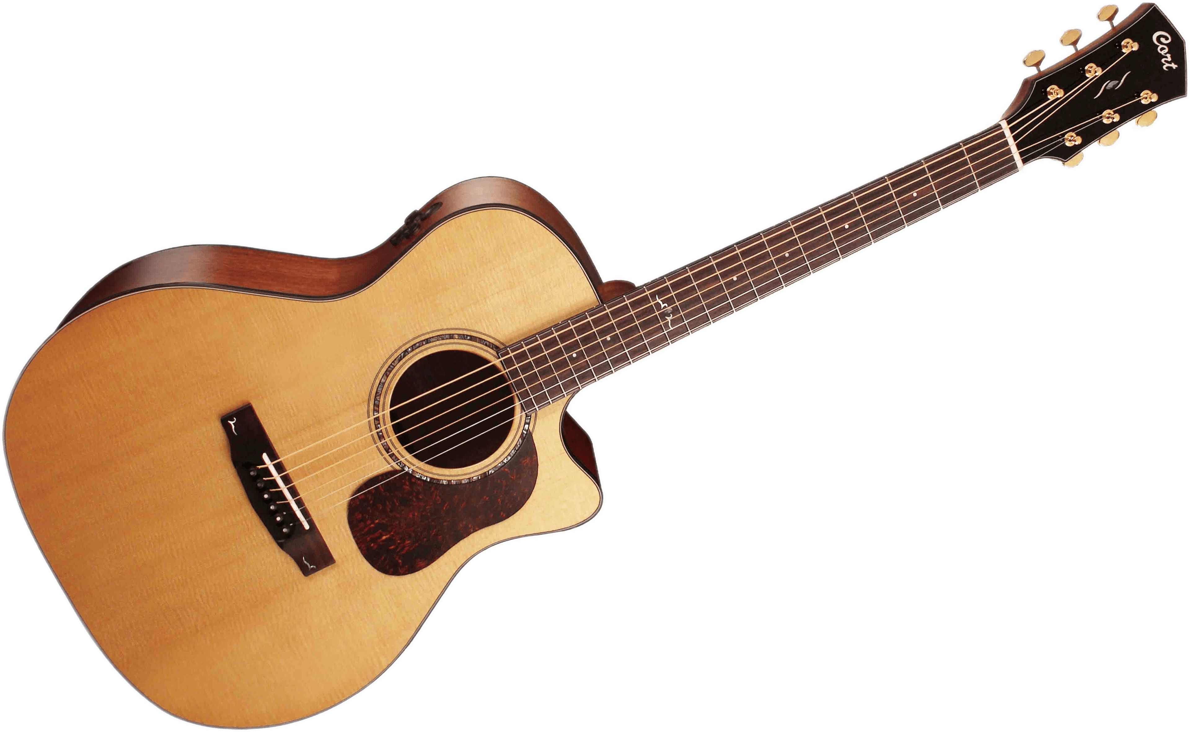 Drawing Guitar Acoustic - Cort Gold O6 Orchestra Natural - Transparent PNG Free Download | PNGio