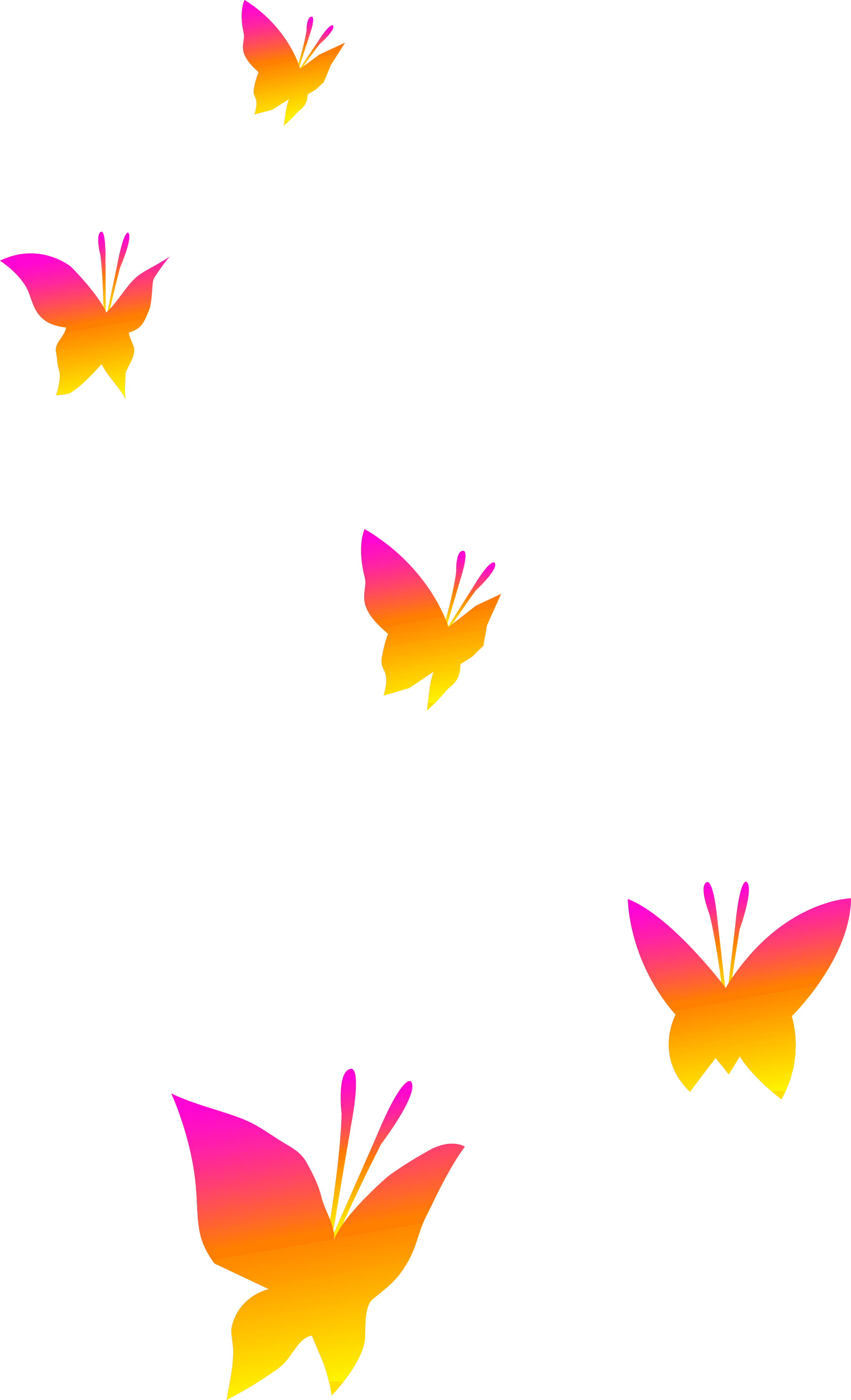 Nature Clipart Butterfly - Cartoon Butterflies No Background - Transparent PNG Free Download | PNGio