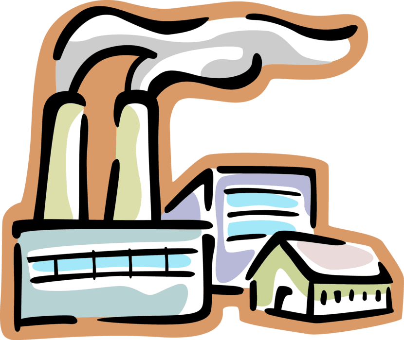 Ideal Natural Resources Clipart Factory With Smokestack - Smoke Stack Clip Art Transparent - Transparent PNG Free Download | PNGio