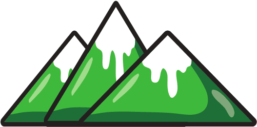 Natural Mountains With Snow In The Tip Design - Design - Transparent PNG Free Download | PNGio
