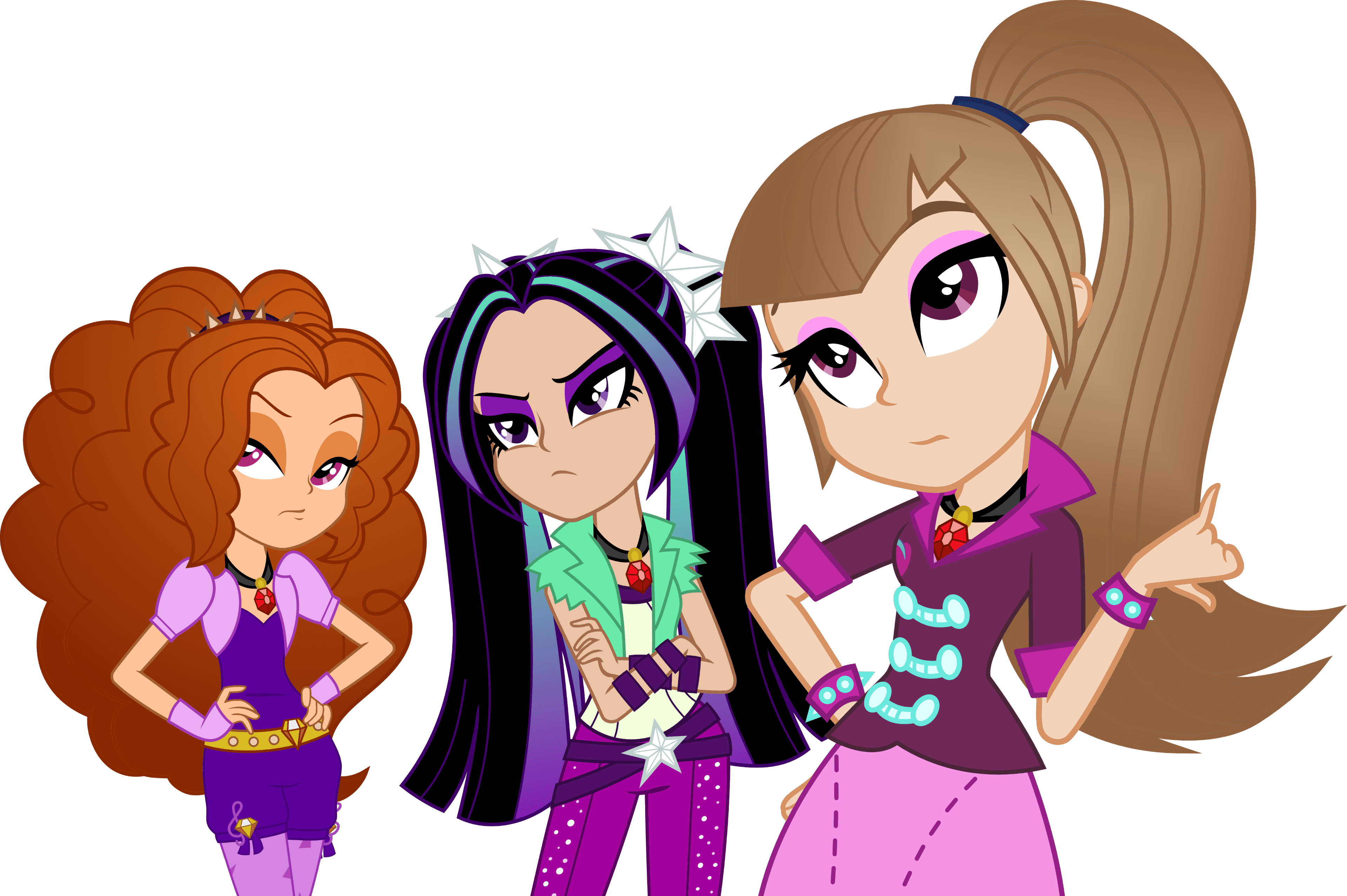 Edit, Equestria Girls, Human Coloration, Natural Hair - Eg Base Dazzlings - Transparent PNG Free Download | PNGio