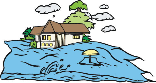 Surviving Tsunamis - House In Flood Clipart - Transparent PNG Free Download | PNGio