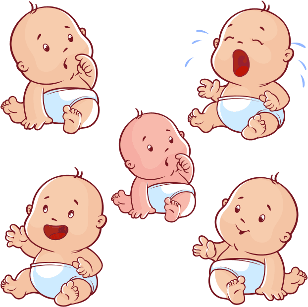 Simple Bebé Tipo Cartoon En Vector E Imagen Png Y Psd, - Muchos Bebes Animados - Transparent PNG Free Download | PNGio